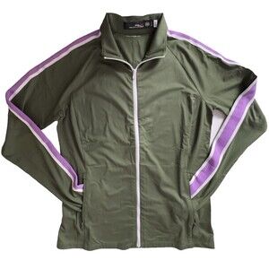 Polo Ralph Lauren RLX Womens Small Tailored Fit Golf Full Zipped Green Jacket